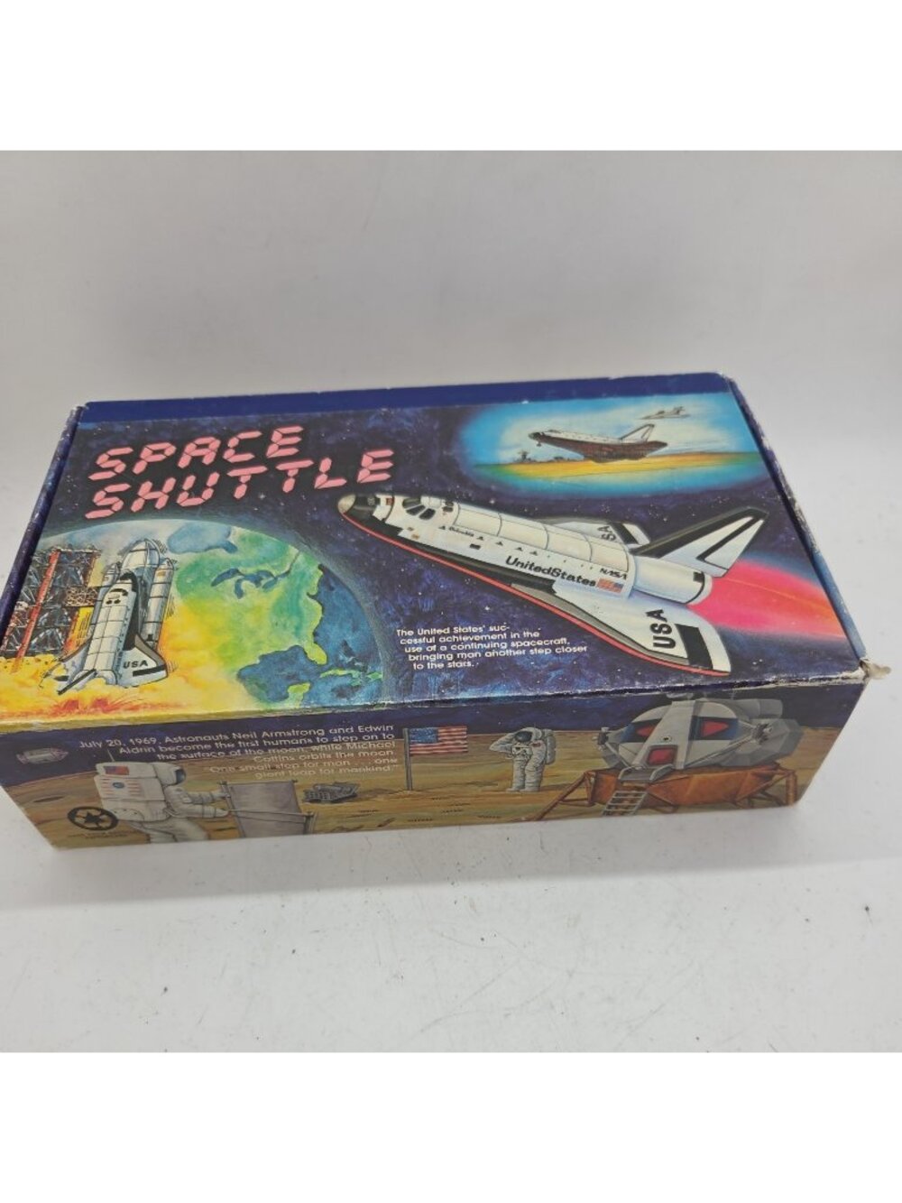 VTG 1980s Space Shuttle Cardboard Pencil School Box Lebanon USA Columbia NASA